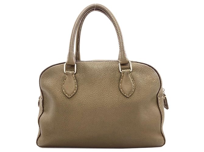 Borsa in pelle Fendi Selleria Cachi - vista 2