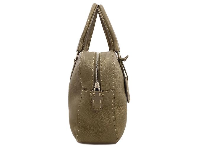 Borsa in pelle Fendi Selleria Cachi - vista 3