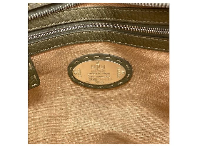 Borsa in pelle Fendi Selleria Cachi - vista 6
