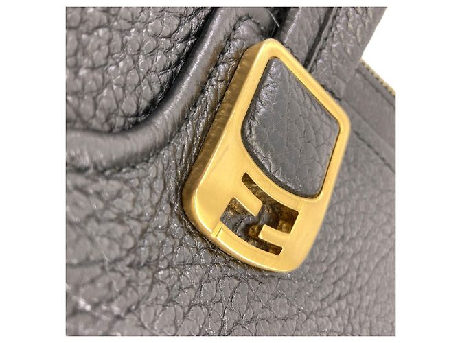 Borsa Tote 2-Way Chameleon Fendi in pelle di vitello nera Nero - vista 12