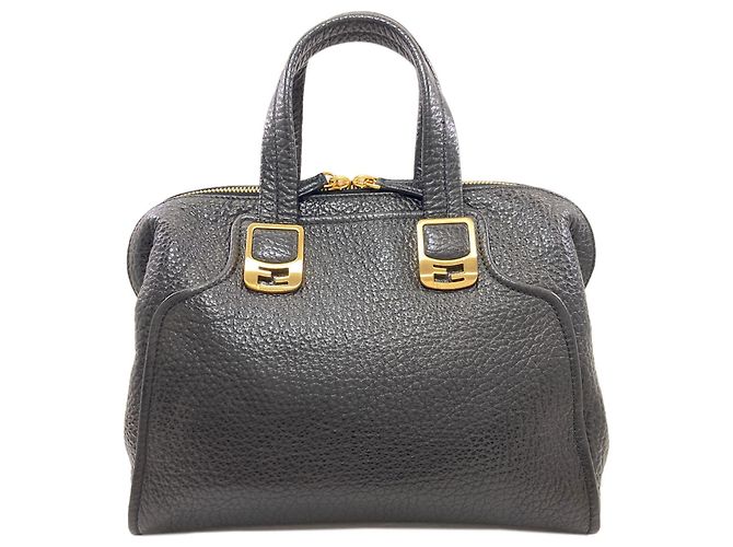 Borsa Tote 2-Way Chameleon Fendi in pelle di vitello nera Nero - vista 2