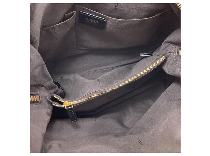 Borsa Tote 2-Way Chameleon Fendi in pelle di vitello nera Nero - vista 5