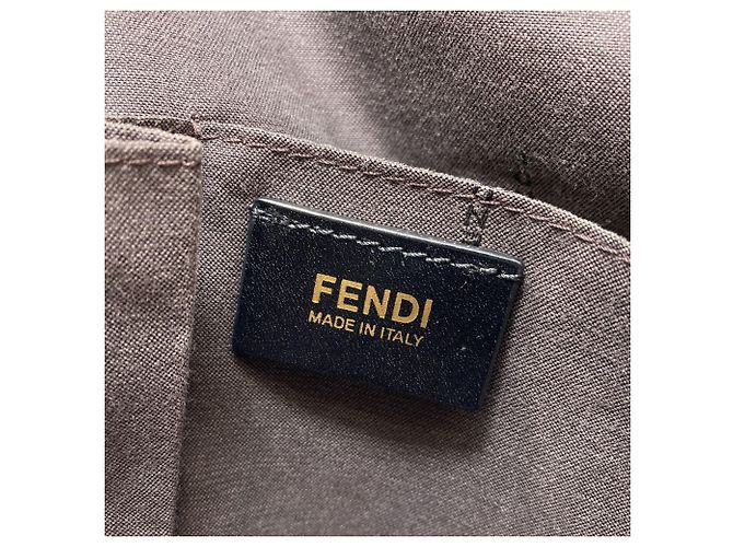Borsa Tote 2-Way Chameleon Fendi in pelle di vitello nera Nero - vista 6