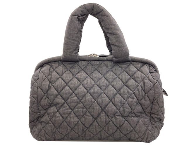 Saco Tote Chanel Coco Cocoon em denim Marrom - vista 2