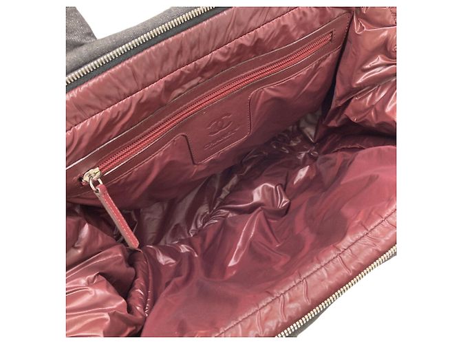 Saco Tote Chanel Coco Cocoon em denim Marrom - vista 5