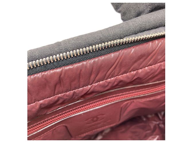 Saco Tote Chanel Coco Cocoon em denim Marrom - vista 9