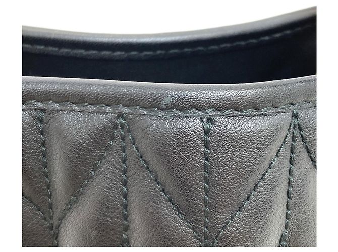 Bolsa Gucci acolchoada com padrão espinha de peixe Preto - vista 10