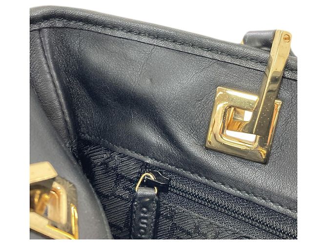 Bolsa Gucci acolchoada com padrão espinha de peixe Preto - vista 8