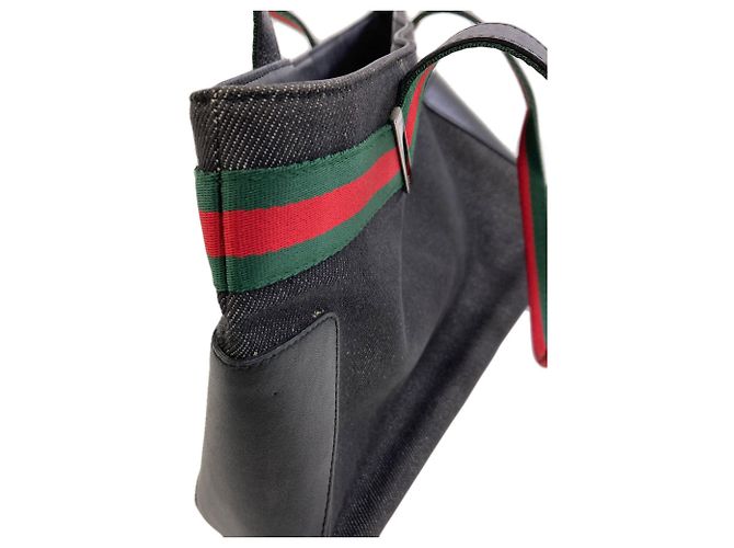 Borsa Gucci Sherry Line Nero - vista 8