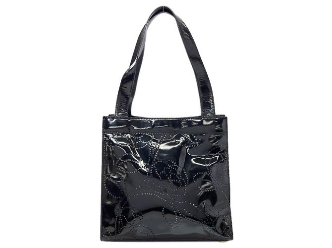 Chanel Camellia perforierte Handtasche Schwarz - Ansicht 2