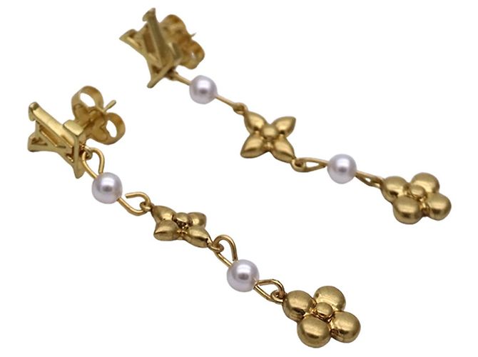 Louis Vuitton Gold Earrings Golden - view 3