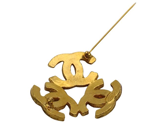 Chanel GP Triple Coco Brosche Gold Golden - Ansicht 3
