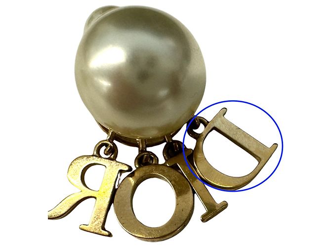 Orecchini eleganti in oro e bianco Christian Dior D'oro - vista 10