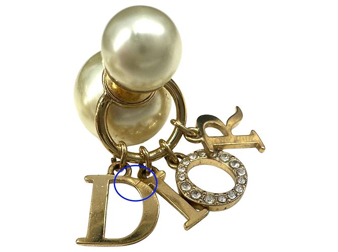 Orecchini eleganti in oro e bianco Christian Dior D'oro - vista 11