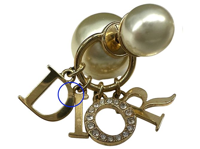 Orecchini eleganti in oro e bianco Christian Dior D'oro - vista 12