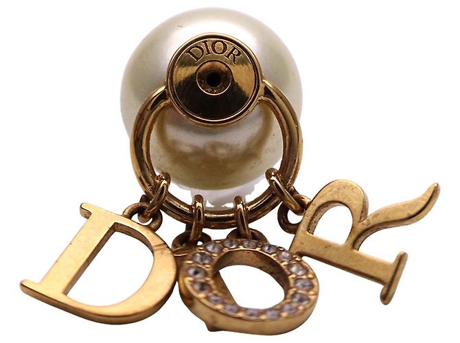 Orecchini eleganti in oro e bianco Christian Dior D'oro - vista 5