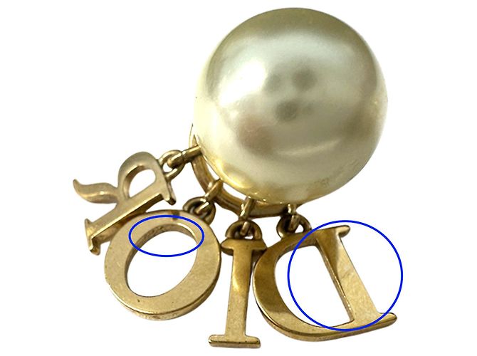 Orecchini eleganti in oro e bianco Christian Dior D'oro - vista 9