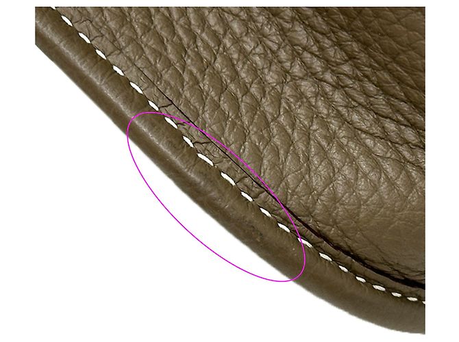 Hermès Borsa Hermes Evelyne TPM Marrone Taupe Blu navy - vista 13