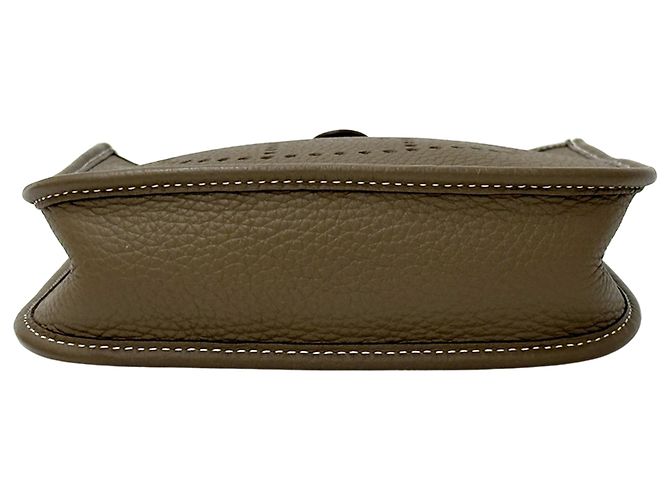 Hermès Borsa Hermes Evelyne TPM Marrone Taupe Blu navy - vista 3