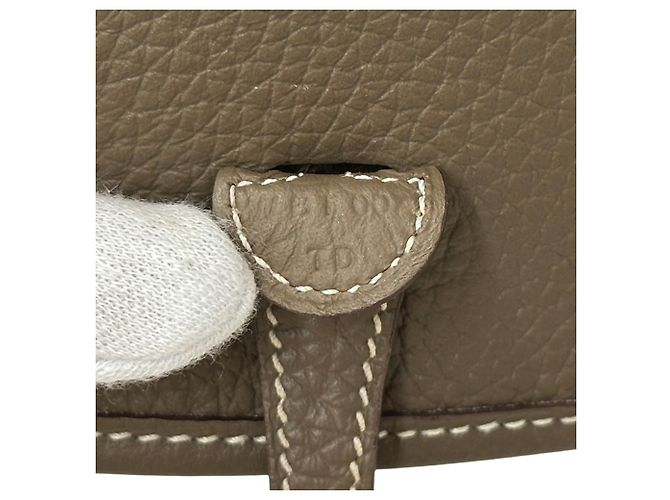 Hermès Borsa Hermes Evelyne TPM Marrone Taupe Blu navy - vista 6