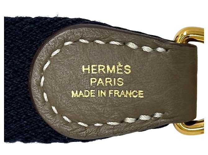 Hermès Borsa Hermes Evelyne TPM Marrone Taupe Blu navy - vista 8