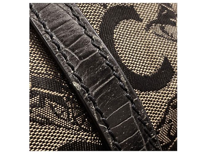Céline Bolso Celine C Sulky Canvas para mujer Castaño Negro - vista 10