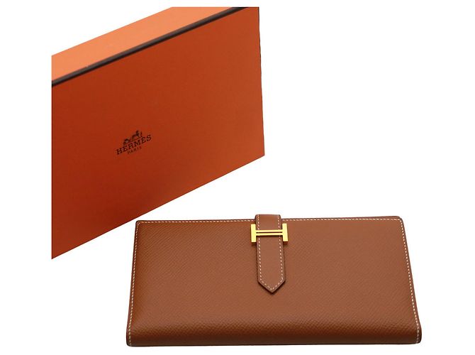 Hermès Hermes Bearn Soufflé Münzbeutel Braun - Ansicht 10
