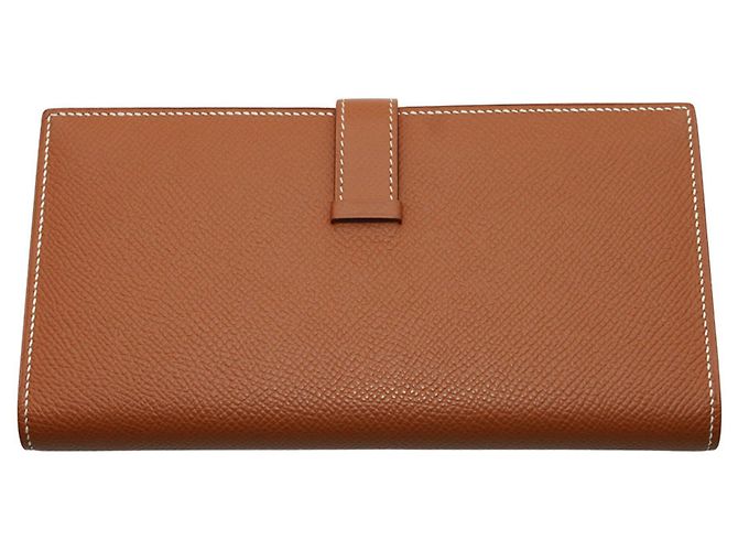 Hermès Hermes Bearn Soufflé Münzbeutel Braun - Ansicht 2