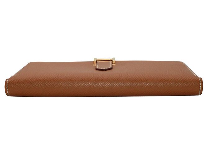 Hermès Hermes Bearn Soufflé Münzbeutel Braun - Ansicht 3