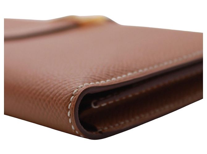 Hermès Hermes Bearn Soufflé Münzbeutel Braun - Ansicht 5