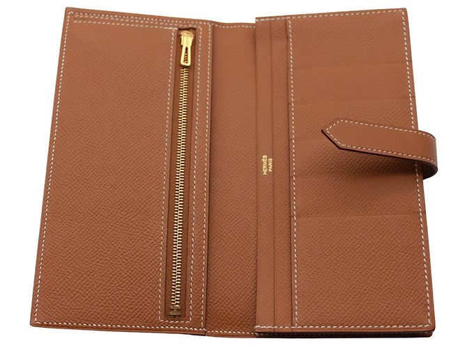 Hermès Hermes Bearn Soufflé Münzbeutel Braun - Ansicht 6