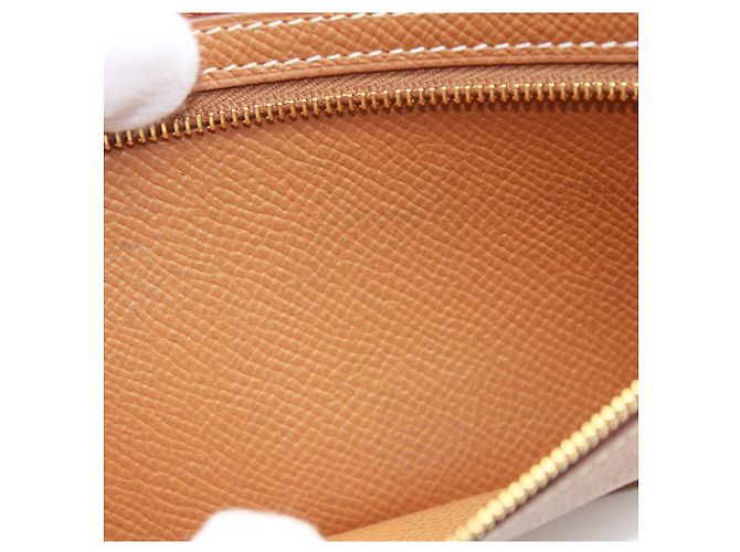 Hermès Hermes Bearn Soufflé Münzbeutel Braun - Ansicht 8