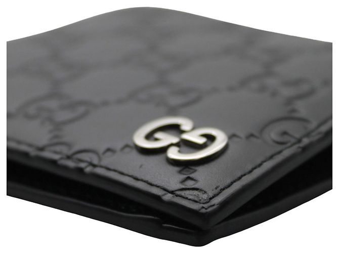 Gucci Bi-Fold Leather Wallet Black - view 4