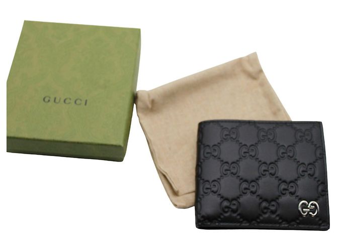Gucci Bi-Fold Leather Wallet Black - view 8