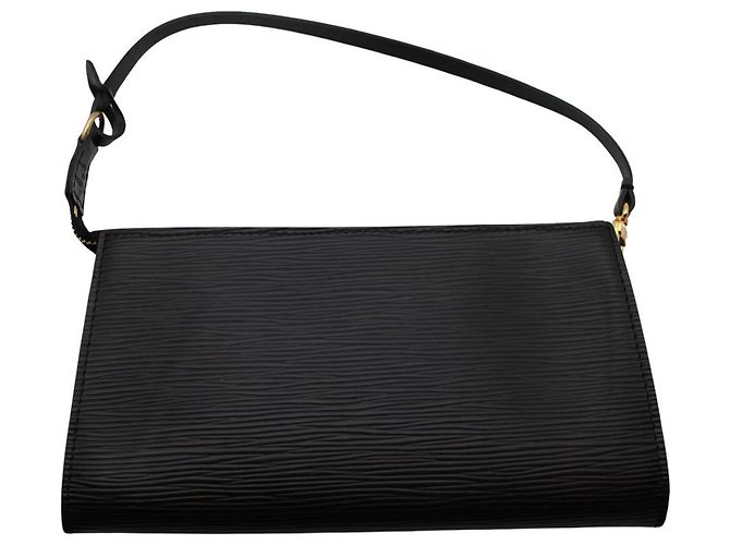 Borsa pouch Louis Vuitton in pelle Epi nera Nero - vista 2
