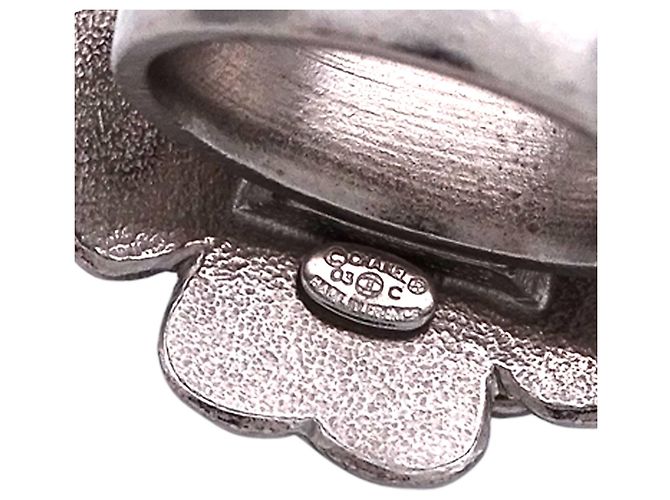 Chanel Ring für Damen mit Camellia-Design Schwarz Silber - Ansicht 5
