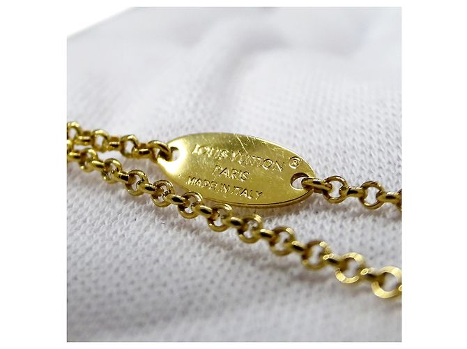 Collier Louis Vuitton strass doré - vue 10