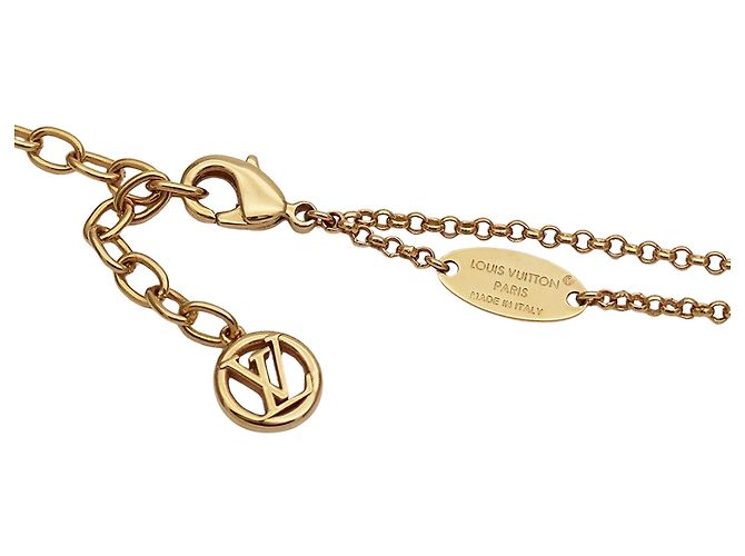 Collier Louis Vuitton strass doré - vue 5