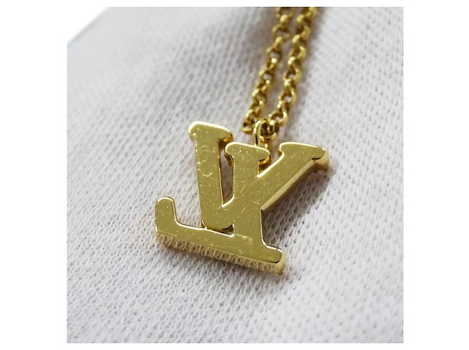 Collier Louis Vuitton strass doré - vue 8