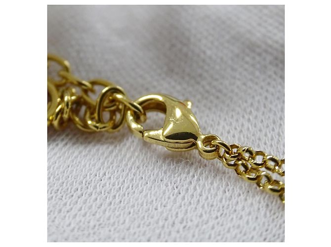 Collier Louis Vuitton strass doré - vue 9