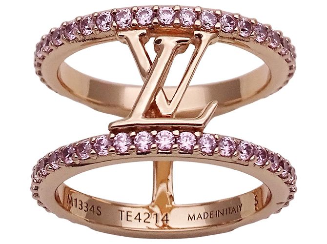 Louis Vuitton Ring aus Roségold und Strass Golden - Ansicht 2