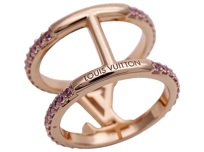 Louis Vuitton Ring aus Roségold und Strass Golden - Ansicht 5