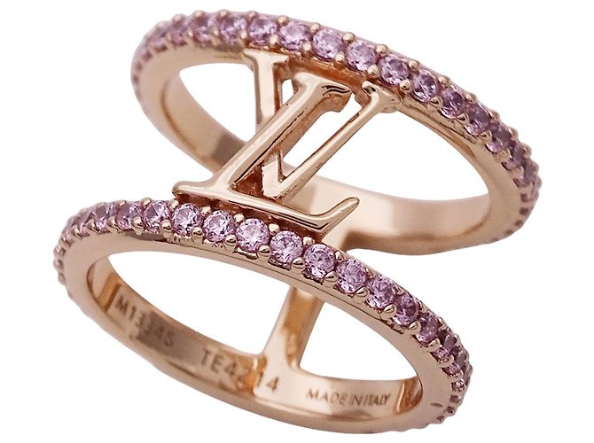 Louis Vuitton Ring aus Roségold und Strass Golden - Ansicht 6