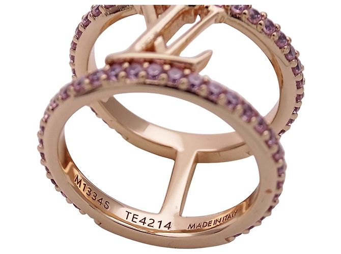 Louis Vuitton Ring aus Roségold und Strass Golden - Ansicht 7