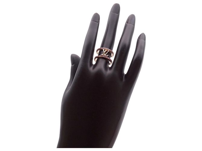 Louis Vuitton Ring aus Roségold und Strass Golden - Ansicht 9
