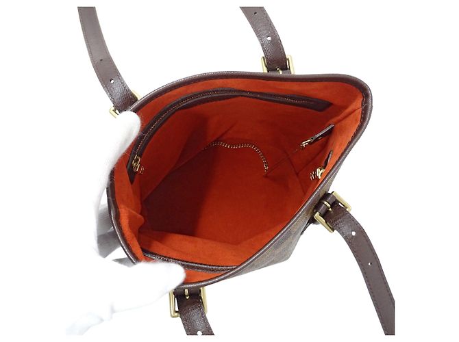 Borsa a mano Tote Louis Vuitton Damier da donna Marrone Damier ebene - vista 5