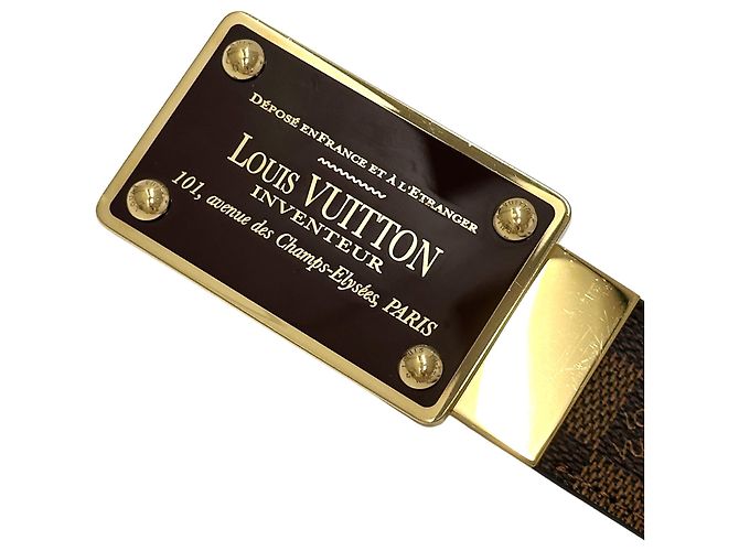 Louis Vuitton Damier Canvas Gürtel Braun Damier ebene - Ansicht 4