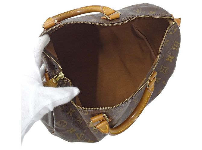 Speedy Bolsa Louis Vuitton Monogram Marrom - vista 6