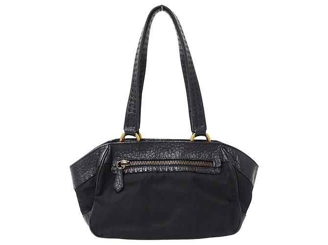 Tote Prada Handtasche aus schwarzem Nylon - Ansicht 2