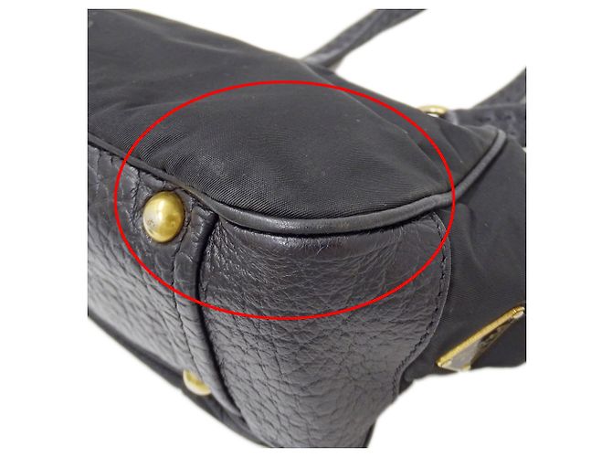 Tote Prada Handtasche aus schwarzem Nylon - Ansicht 8